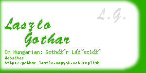 laszlo gothar business card